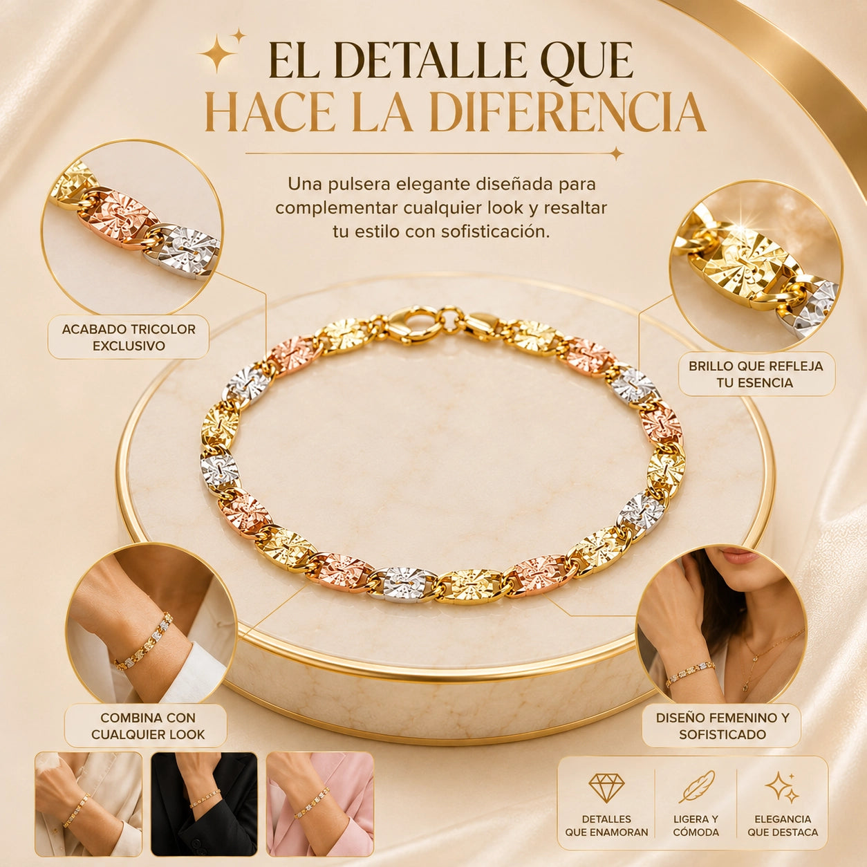 El toque de elegancia que transforma cualquier look en segundos.